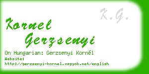 kornel gerzsenyi business card
